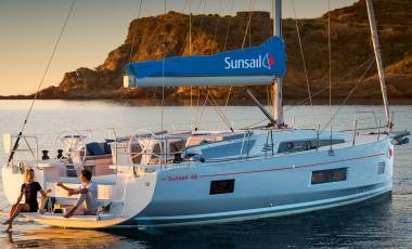 Sunsail 46 at Sunset